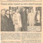 Nice Matin, 18 mai 1985 : Plusieurs artistes exposent au centre culturel municipal (Vallauris)