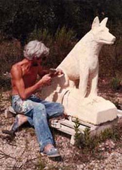 Loup en pierre Collection privée, France
