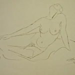 Dessin de nu à l'encre de Chine