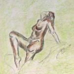 Corps de femme - Dessin au pastel