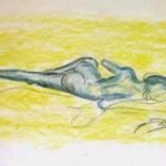 Nu - Femme allongée - Pastel, 1996