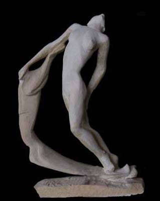 Venus au voile, sculpture en taille directe