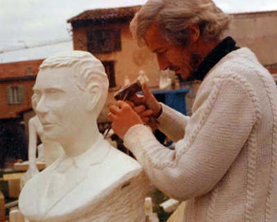 Buste Marcel Leykens en 1983