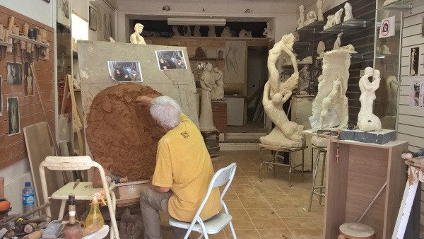 2017-sculpture en bronze 1 début de la sculpture en bronze