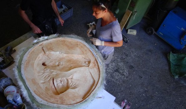 2017-avant coulage bronze cheval